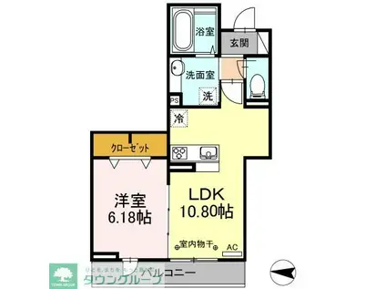 ソフィアハイツ(1LDK/2階)の間取り写真