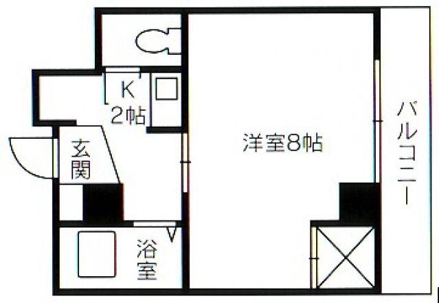ハーモニー光町(1K/5階)の間取り写真