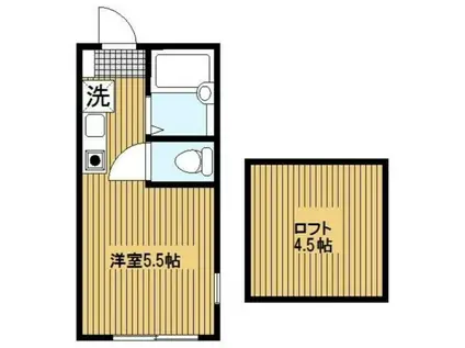 エターニティー鶴見(ワンルーム/2階)の間取り写真