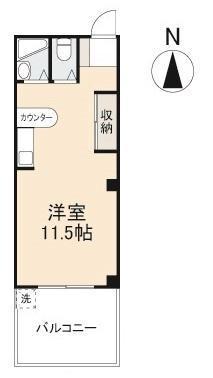 小川マンション(ワンルーム/4階)の間取り写真