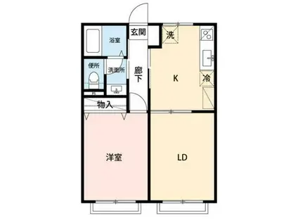 エクセルヒル(1LDK/2階)の間取り写真