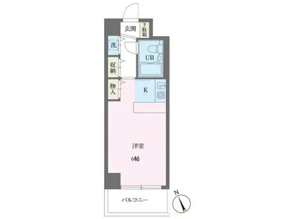 ジュネパレス松戸第94(ワンルーム/4階)の間取り写真