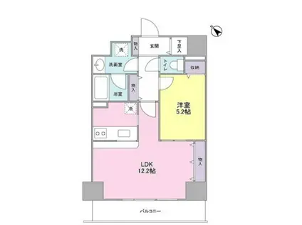 TKフラッツ渋谷(1LDK/1階)の間取り写真