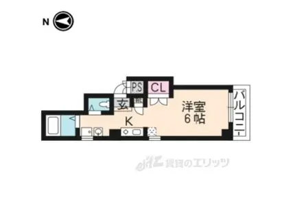 PUA KAI西七条(ワンルーム/2階)の間取り写真