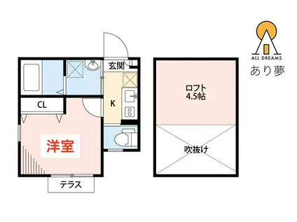 レジデンス菊名(1K/1階)の間取り写真