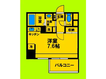 ドゥーエ江坂スリー(ワンルーム/5階)の間取り写真