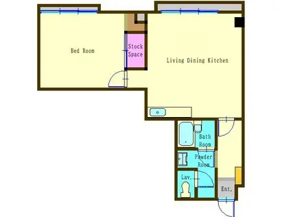 レインボーマンション(1LDK/9階)の間取り写真