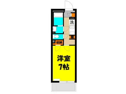 MIYABI(1K/2階)の間取り写真