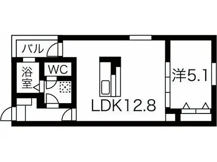 TRY II 柳川(1LDK/2階)の間取り写真