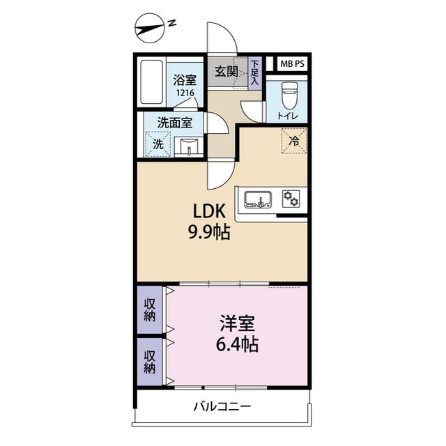 SALON GRACE(1LDK/3階)の間取り写真