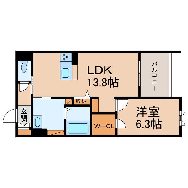 BEREO NANKAI WAKAYAMA CITY(1LDK/3階)の間取り写真