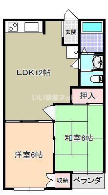 サウスコーポ豊田(2LDK/2階)の間取り写真