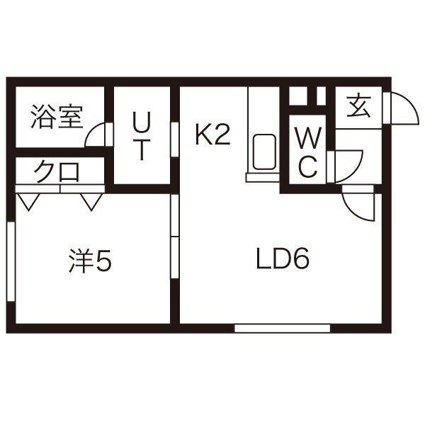 ノースキャピタルⅡ(1LDK/3階)の間取り写真