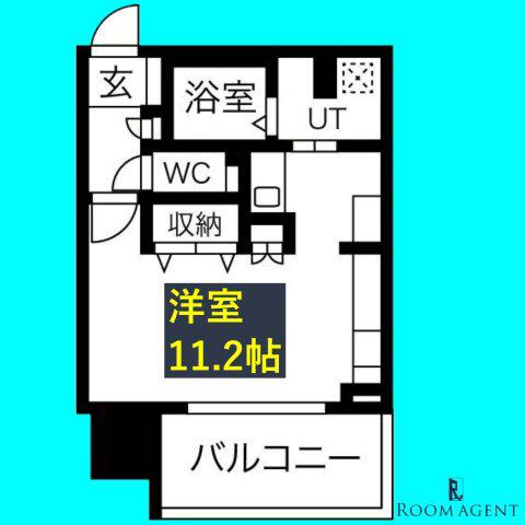 ルシェット白川公園(ワンルーム/4階)の間取り写真