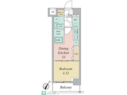 グランカーサ曳舟(1DK/5階)の間取り写真