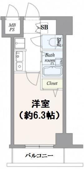 菱和パレス明大前壱番館(1K/2階)の間取り写真