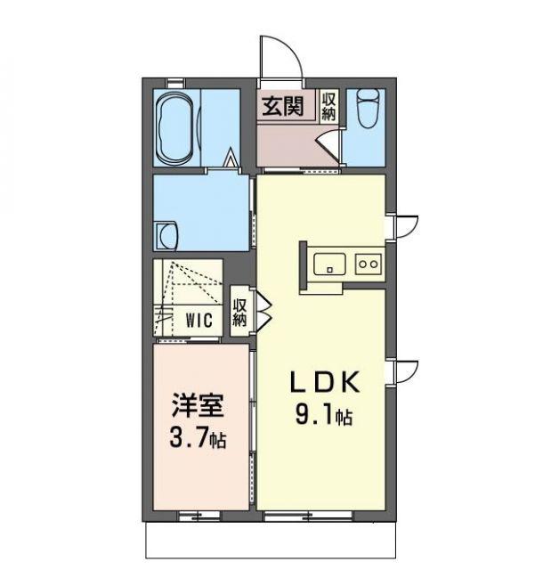 シュシュ・ド・メゾンII(1LDK/1階)の間取り写真