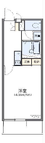 レオネクストリモーネV(1K/2階)の間取り写真