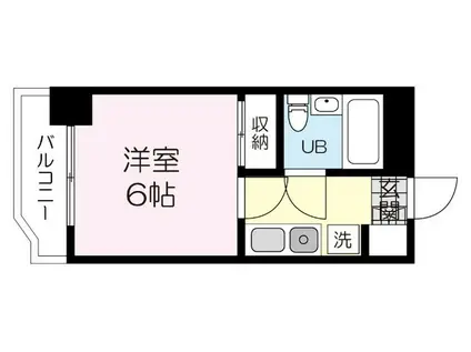 ダイアパレスプレステージ上杉(1K/3階)の間取り写真