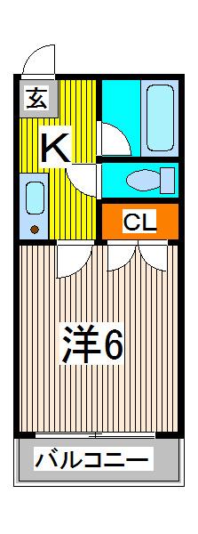 ルーナKコート(1K/1階)の間取り写真