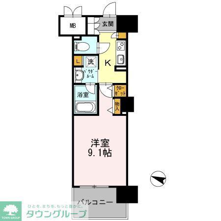 ロイヤルパークスERささしま ウエスト(1K/12階)の間取り写真