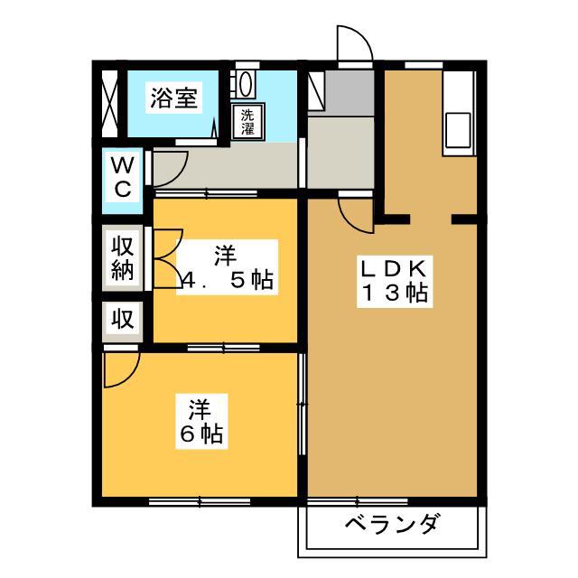 セフィラマキタ(2LDK/2階)の間取り写真