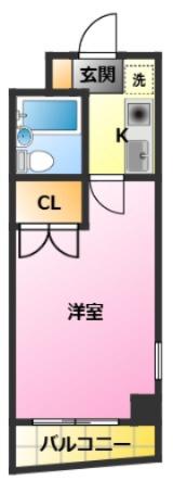 マイナビSTAYパレス元住吉(1K/4階)の間取り写真