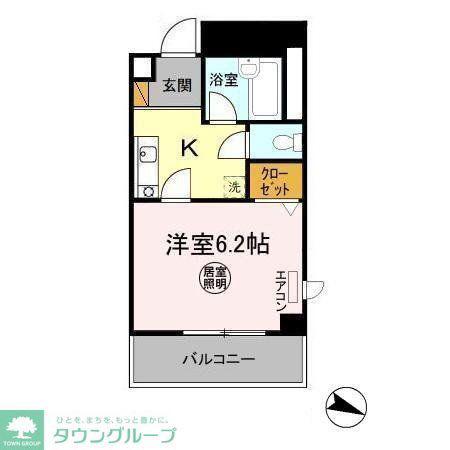 GMウエストハイツ(1K/5階)の間取り写真