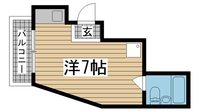 エルパラッツォ三宮(ワンルーム/3階)の間取り写真