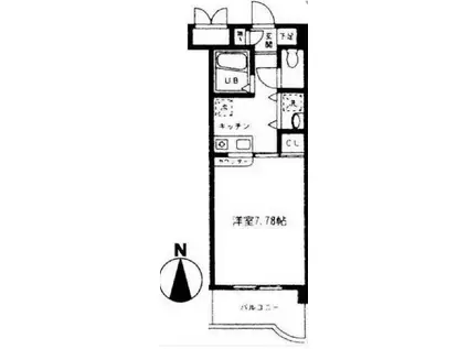 ジュネス(1K/2階)の間取り写真