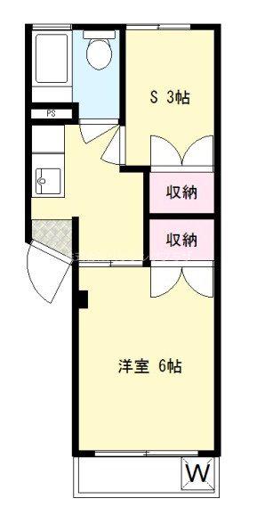 三田豪徳寺コーポ(1SK/5階)の間取り写真