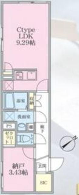エストゥルースプラス田端(1LDK/4階)の間取り写真