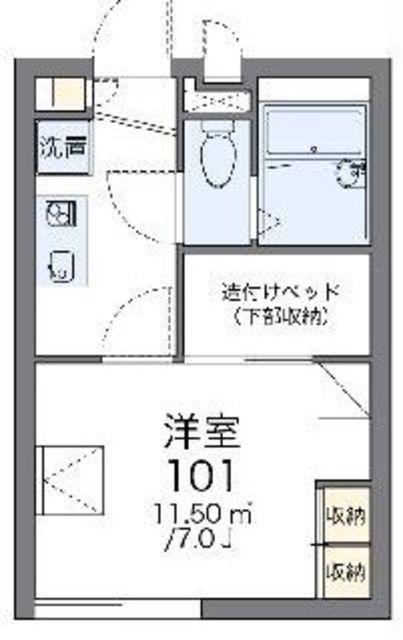 レオパレスフローラAI(1K/2階)の間取り写真
