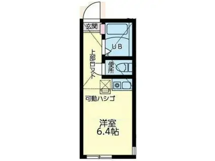 ユナイト弘明寺カールシュミット(ワンルーム/2階)の間取り写真