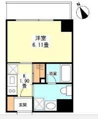 サンクレスト弐番館(1K/3階)の間取り写真