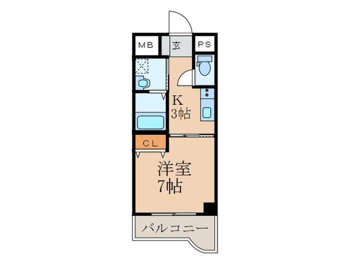RIVIERA(1K/7階)の間取り写真