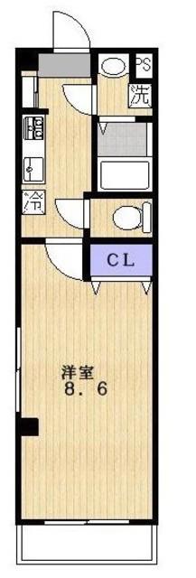 ラヴィエント南千住(1K/1階)の間取り写真