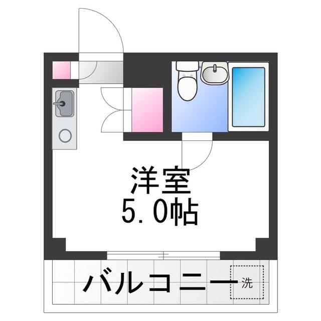ジョイフル伝法橋(ワンルーム/5階)の間取り写真