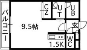 セントポーリア拾番館(1K/4階)の間取り写真