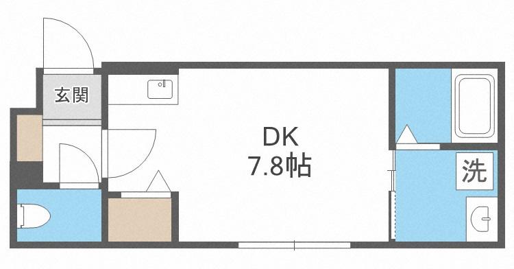 COFFRET東札幌23(ワンルーム/2階)の間取り写真