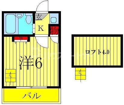 ピースフルハウスA(1K/1階)の間取り写真