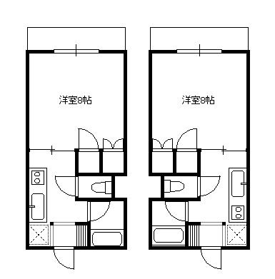 すずなりマンション(1K/2階)の間取り写真