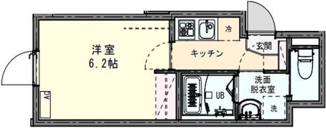 KEI新小岩(1K/2階)の間取り写真