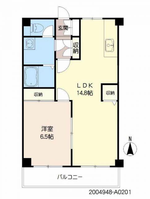 シティ蔵上(1LDK/2階)の間取り写真