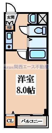 ドリームガーデン(1K/4階)の間取り写真