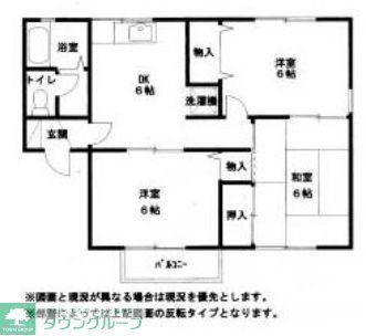 ソシアルルミエールA(3DK/2階)の間取り写真