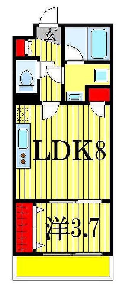 コアビタシオン(1LDK/1階)の間取り写真