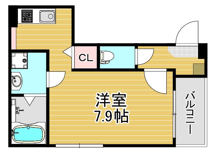NICKTUNAC(1K/1階)の間取り写真