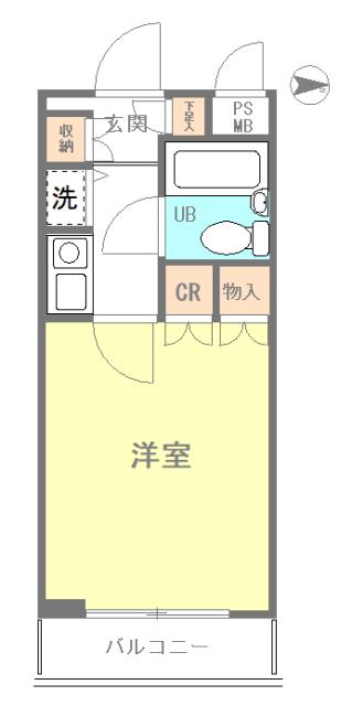 藤和シティコープ大倉山駅前(1K/4階)の間取り写真
