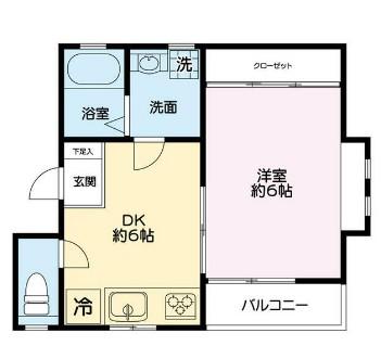 Gハウス町屋(1DK/2階)の間取り写真